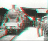 Anaglyphic still from August Lumiere's 3D test footage of 1933-34