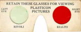 Anaglyphic glasses used for Kelley's Plasticon Pictures