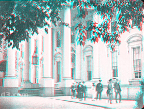 Re-created anaglyphic still from Kelley's 'Thru' the Trees' (1922)